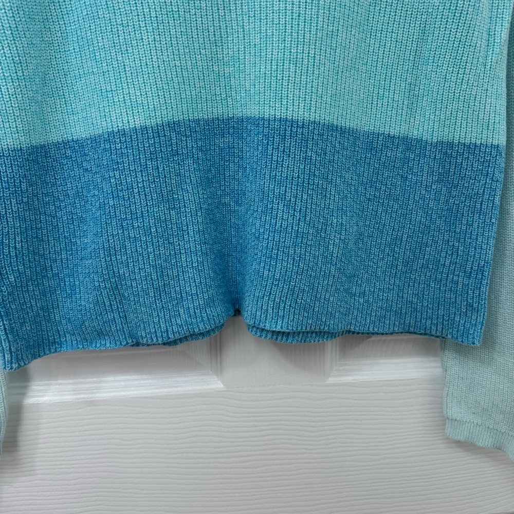 Lilly Pulitzer Cortina Ombre Color Block Ribbed Cable Knit Sweater 001925 Medium - Picture 9 of 14